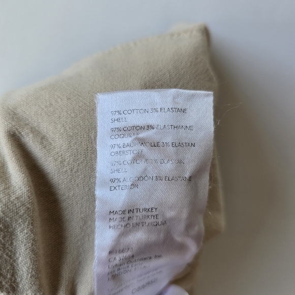 Free People Biie Chino Shorts Beige Tan Cotton Size 12 M Waist 17" - Picture 6 of 6